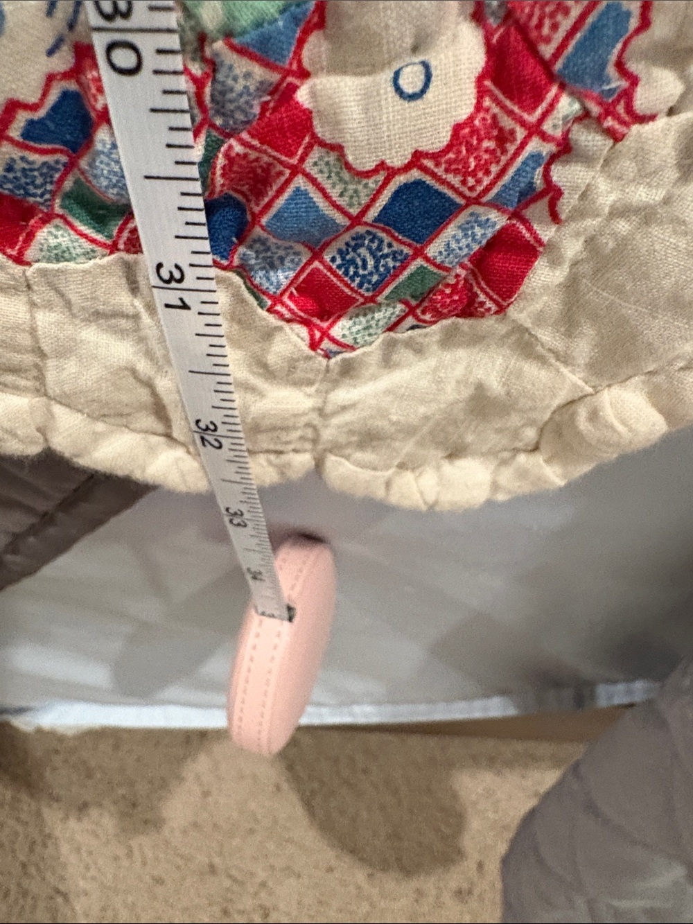 Vintage flour  sack Quilted Floral Grandmothers garden Jacket -Cream/  Flowers - Picture 9 of 9